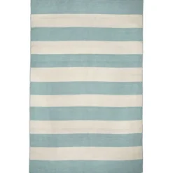Blue Cabana Stripe Indoor/Outdoor Area Rug, 8X11-Kirkland's Home Best