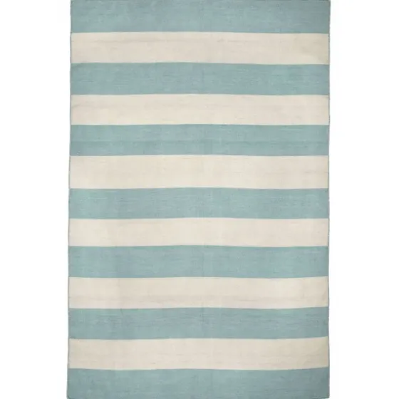 Blue Cabana Stripe Indoor/Outdoor Area Rug, 7X9-Kirkland's Home Best