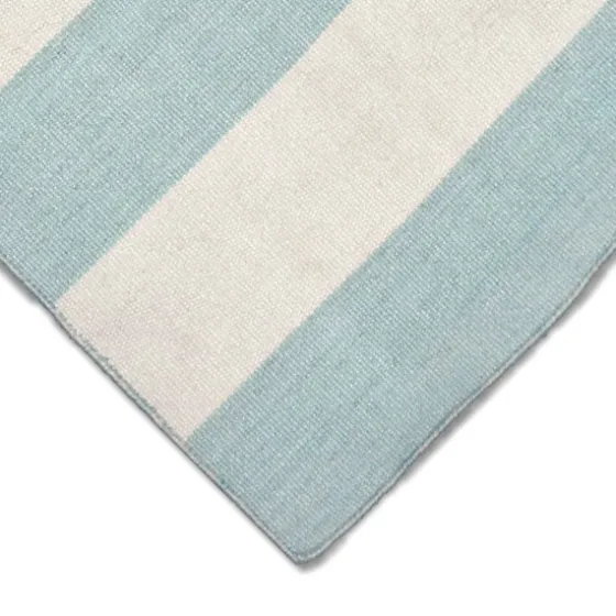 Blue Cabana Stripe Indoor/Outdoor Area Rug, 7X9-Kirkland's Home Best