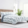 Blue Damask Reversible 3-Pc. King Quilt Set-Kirkland's Home Cheap