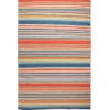 Blue Dhurri Stripe Indoor/Outdoor Area Rug, 7X9-Kirkland's Home Online