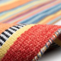Blue Dhurri Stripe Indoor/Outdoor Area Rug, 7X9-Kirkland's Home Online