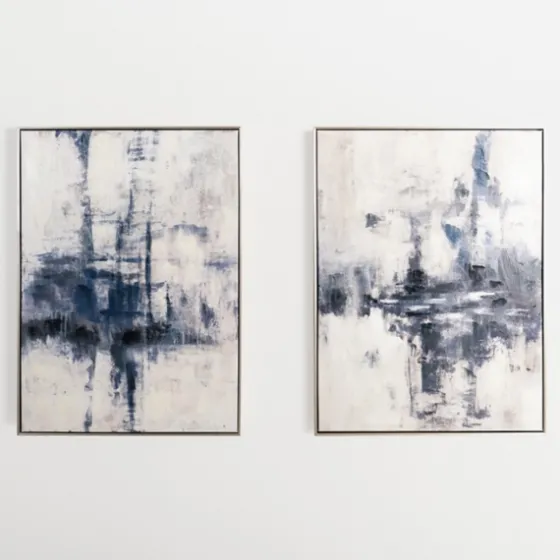 Blue Era Abstract I Framed Canvas Art Print-Kirkland's Home Cheap