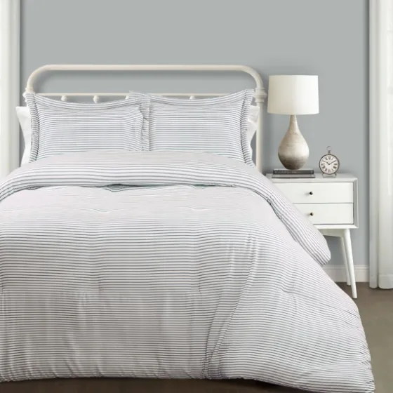 Blue Farmhouse 3-Pc. Full/Queen Comforter Set-Kirkland's Home Flash Sale