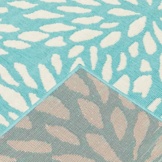 Blue Floral Burst Outdoor Area Rug, 5X7-Kirkland's Home Cheap