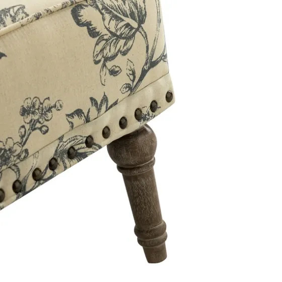 Blue Floral Nailhead Trim Upholstered Accent Chair-Kirkland's Home Outlet
