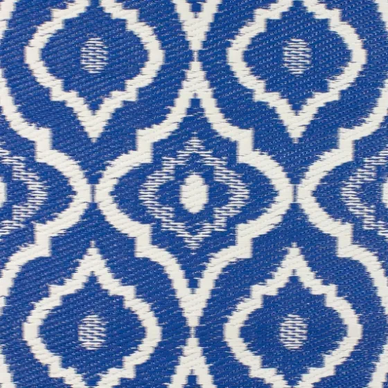 Blue Geometric Floral Outdoor Area Rug, 4X6-Kirkland's Home Hot