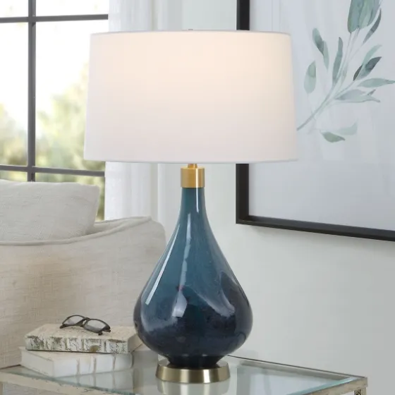 Blue Glass Teardrop Table Lamp-Kirkland's Home Online