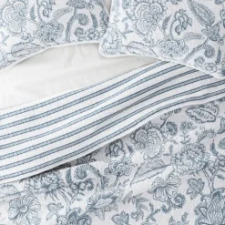 Blue Jacobean Reversible 3-Pc. King Quilt Set-Kirkland's Home Cheap