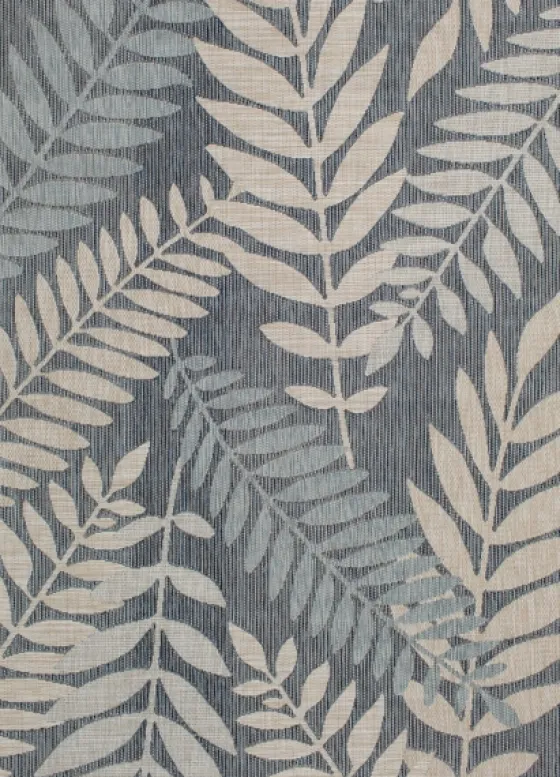 Blue Malibu Leafy Outdoor Area Rug, 7X10-Kirkland's Home Discount