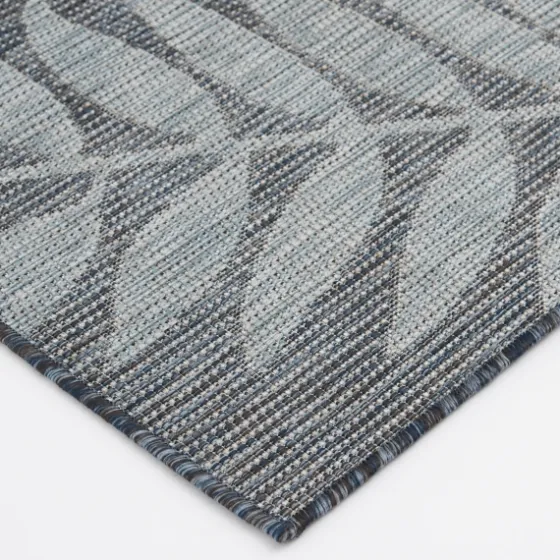 Blue Malibu Leafy Outdoor Area Rug, 7X10-Kirkland's Home Discount