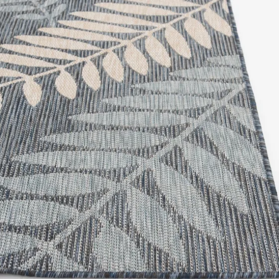 Blue Malibu Leafy Outdoor Area Rug, 7X10-Kirkland's Home Discount