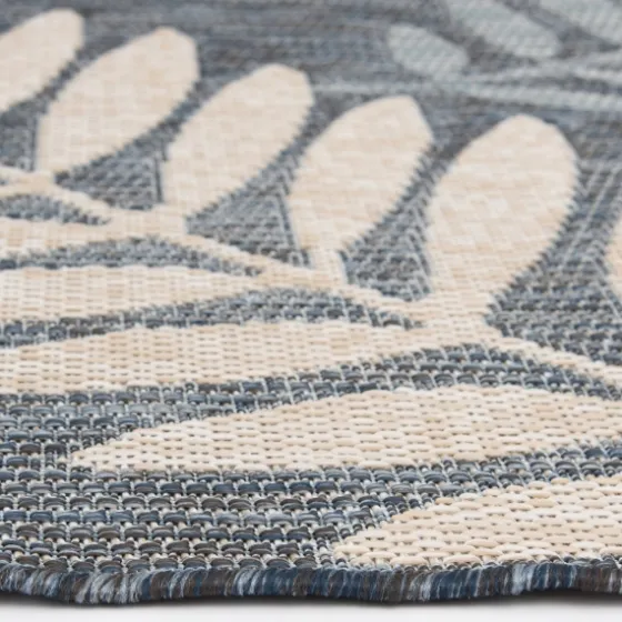 Blue Malibu Leafy Outdoor Area Rug, 7X10-Kirkland's Home Discount