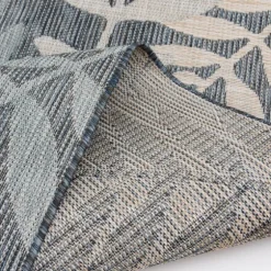 Blue Malibu Leafy Outdoor Area Rug, 7X10-Kirkland's Home Discount