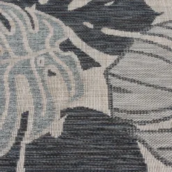 Blue Malibu Monstera Outdoor Area Rug, 7X9-Kirkland's Home Clearance