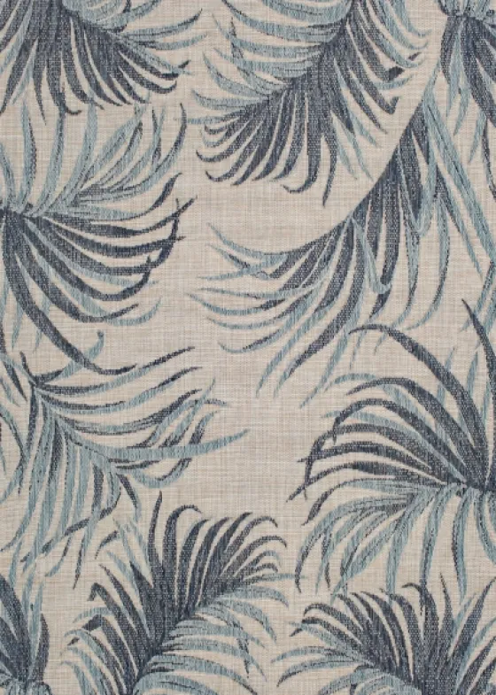 Blue Malibu Palms Outdoor Area Rug, 7X9-Kirkland's Home Flash Sale