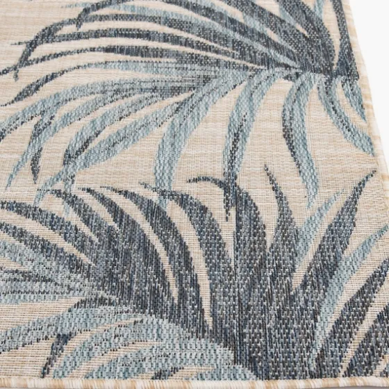 Blue Malibu Palms Outdoor Area Rug, 7X9-Kirkland's Home Flash Sale