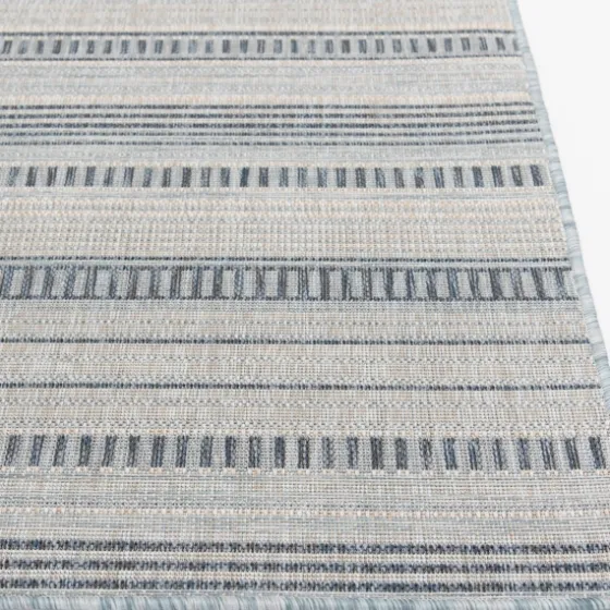 Blue Malibu Stripes Outdoor Area Rug, 7X10-Kirkland's Home Cheap
