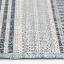 Blue Malibu Stripes Outdoor Area Rug, 7X10-Kirkland's Home Cheap