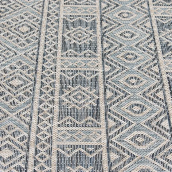 Blue Malibu Tribal Outdoor Area Rug, 7X9-Kirkland's Home Best Sale