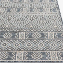 Blue Malibu Tribal Outdoor Area Rug, 7X9-Kirkland's Home Best Sale