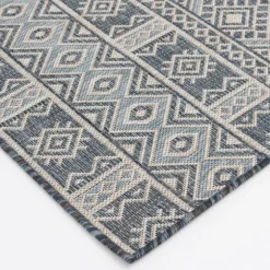 Blue Malibu Tribal Outdoor Area Rug, 7X9-Kirkland's Home Best Sale