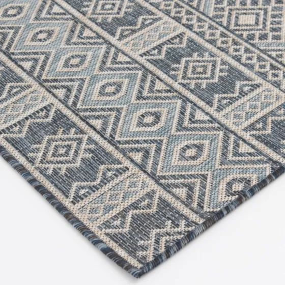 Blue Malibu Tribal Outdoor Area Rug, 7X9-Kirkland's Home Best Sale