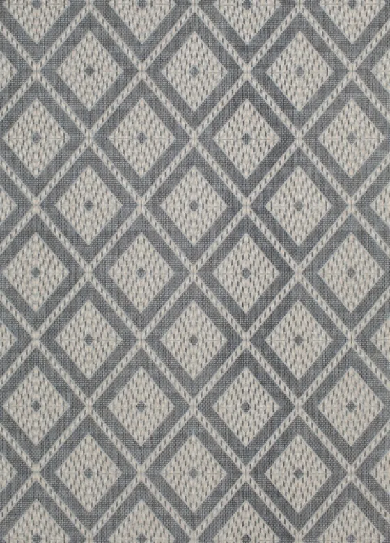 Blue Malibu Woven Diamond Outdoor Area Rug, 7X9-Kirkland's Home Store