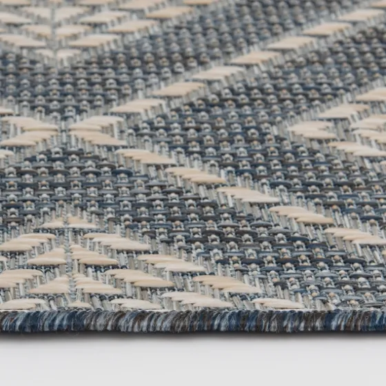 Blue Malibu Woven Diamond Outdoor Area Rug, 7X9-Kirkland's Home Store