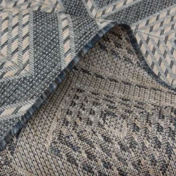 Blue Malibu Woven Diamond Outdoor Area Rug, 7X9-Kirkland's Home Store