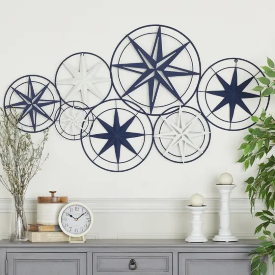 Blue Metal Layered Star Plates Wall Plaque-Kirkland's Home Outlet