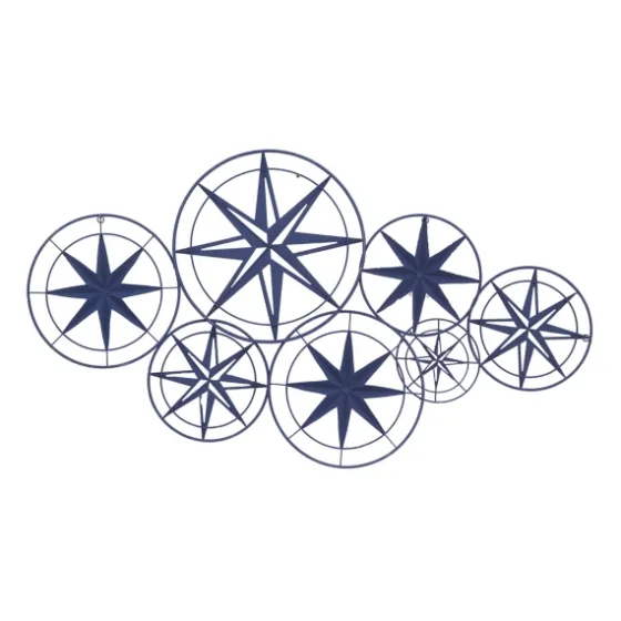 Blue Metal Layered Star Plates Wall Plaque-Kirkland's Home Outlet