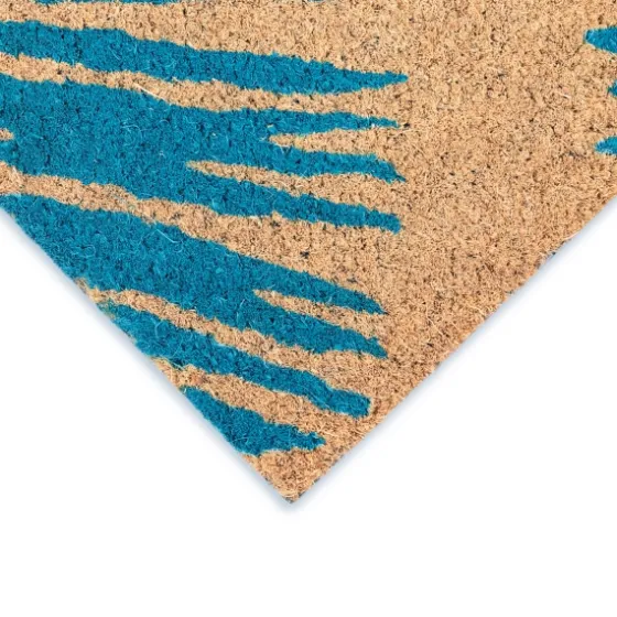 Blue Palm Fronds Welcome Coir Doormat-Kirkland's Home Best