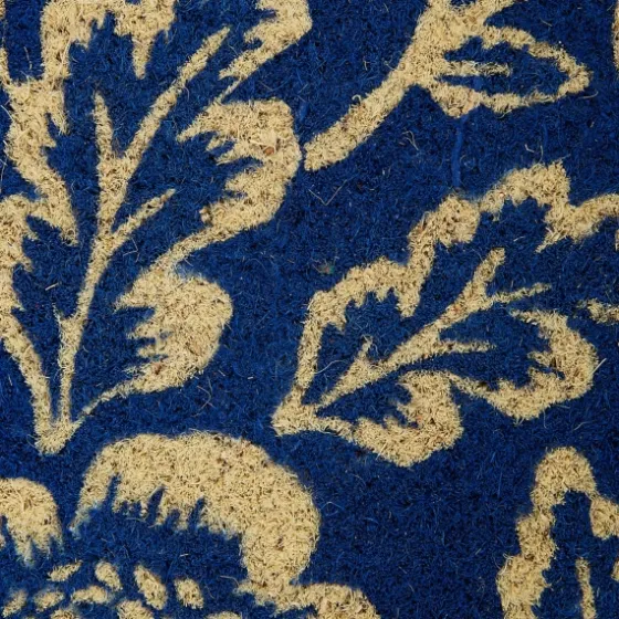 Blue Peonies Coir Doormat-Kirkland's Home Sale