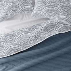 Blue Scalloped Reversible 2-Pc. Twin Quilt Set-Kirkland's Home Online