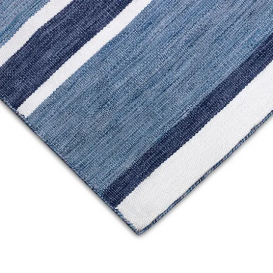 Blue Shades Striped Indoor/Outdoor Area Rug, 7X9-Kirkland's Home Hot