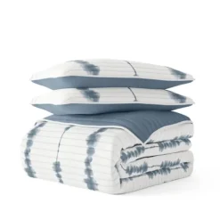 Blue Shibori Reversible 3-Pc. King Quilt Set-Kirkland's Home Online