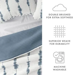Blue Shibori Reversible 3-Pc. Queen Quilt Set-Kirkland's Home Online