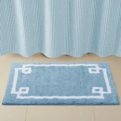 Blue Simple Trim Cotton Tufted Bath Mat, 30 In.-Kirkland's Home Best