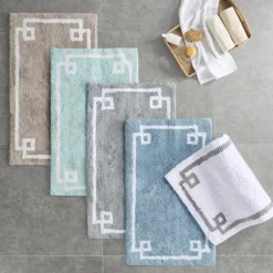 Blue Simple Trim Cotton Tufted Bath Mat, 30 In.-Kirkland's Home Best