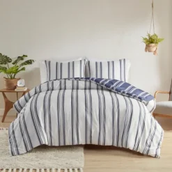 Blue Stripe Jackson 3-Pc. Full/Queen Comforter Set-Kirkland's Home Online