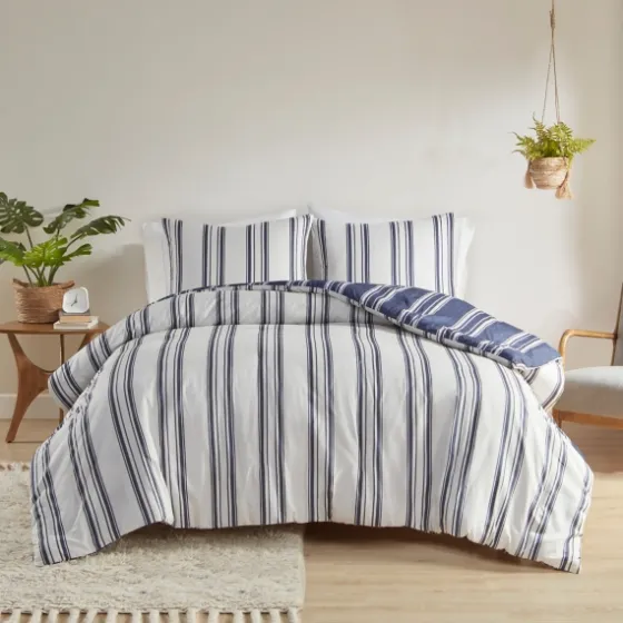 Blue Stripe Jackson 3-Pc. Full/Queen Comforter Set-Kirkland's Home Online