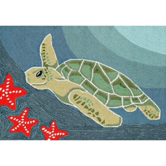 Blue Turtle Scatter Rug-Kirkland's Home Hot