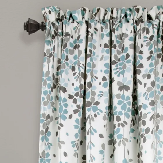 Blue Weeping Flower Curtain Panel Set, 95 In.-Kirkland's Home Store
