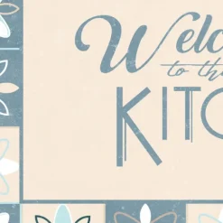 Blue Welcome To The Kitchen Floor Mat, 24X36-Kirkland's Home Online