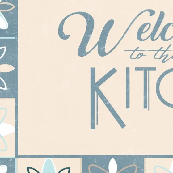 Blue Welcome To The Kitchen Floor Mat, 24X36-Kirkland's Home Online