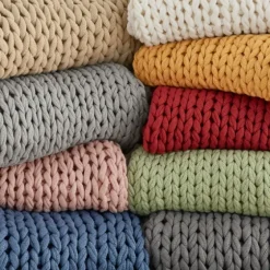 Blush Chunky Double Knit Cozy Throw-Kirkland's Home Flash Sale