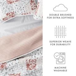 Blush Patchwork Reversible 3-Pc. King Quilt Set-Kirkland's Home Cheap