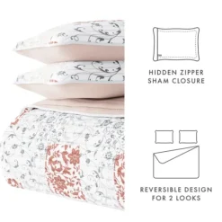 Blush Patchwork Reversible 3-Pc. King Quilt Set-Kirkland's Home Cheap