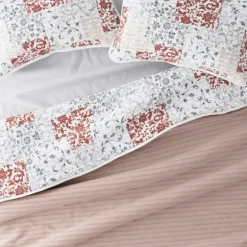 Blush Patchwork Reversible 3-Pc. Queen Quilt Set-Kirkland's Home Discount